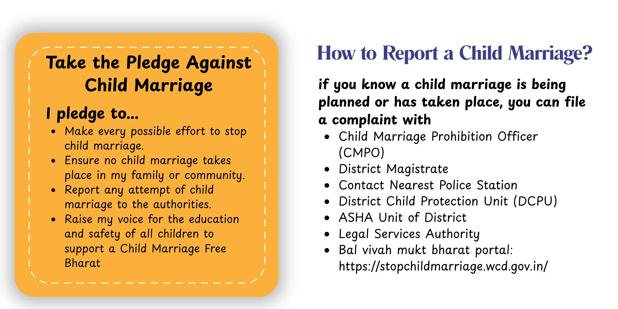 Report of child marriage