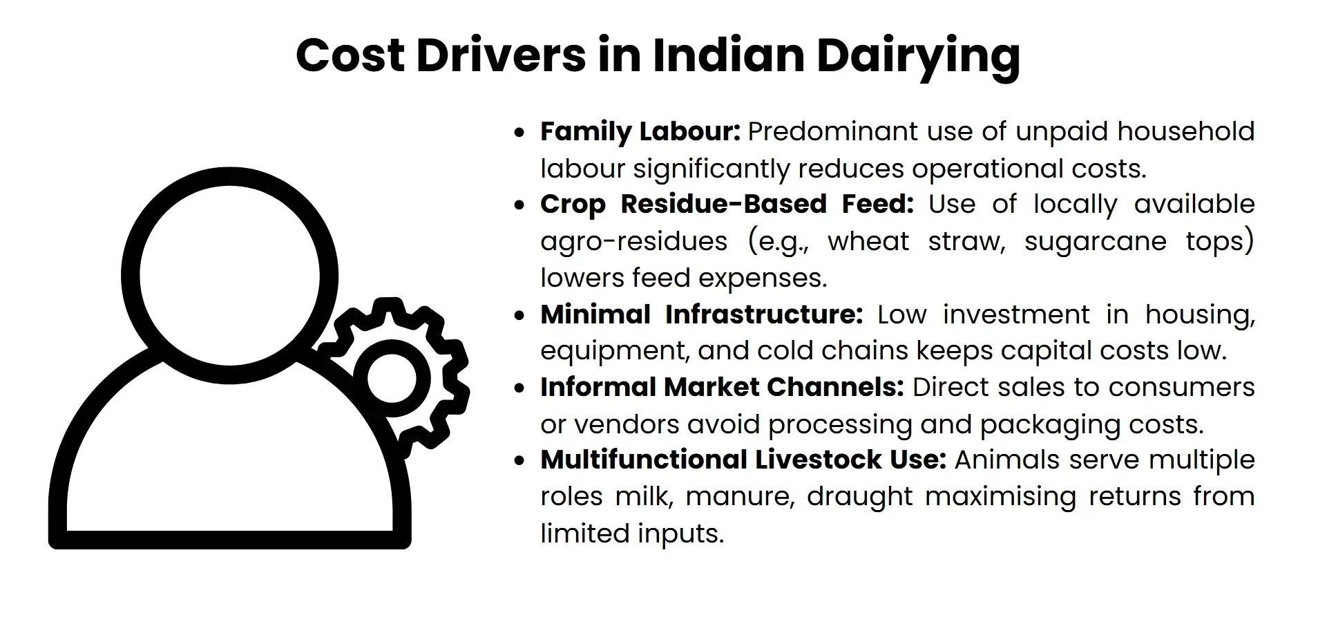 cost drivers in indian